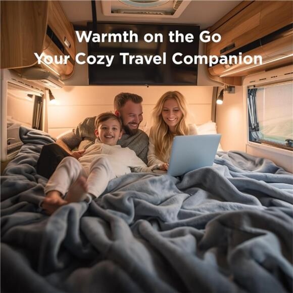 GentleSoft Fleece Bed Blankets Queen Size Grey - Soft Lightweight Fuzzy - Picture 5 of 7